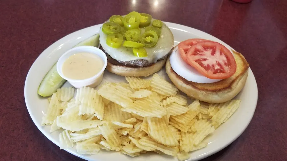 Firecracker Burger with Chips