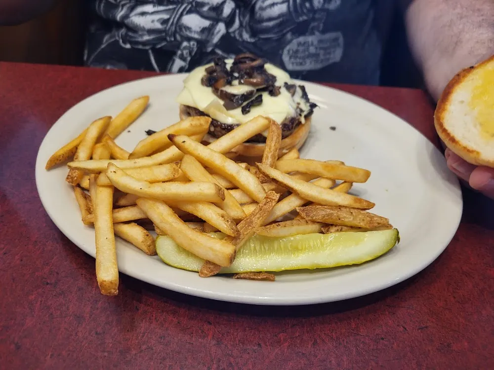 Mushroom and Swiss Burger